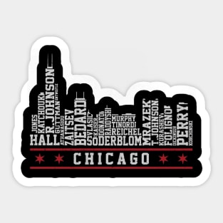 Chicago Hockey Roster Skyline 23 Sticker